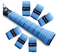 Alien Pros Cinta de Agarre para Raqueta de Tenis (6 agarres) - Agarre de Tenis precortado y Ligero TAC Feel (6 agarres, Azul)