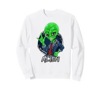 Alien Rockstar Funny Martian Outer Space Sci Fi Invasión Sudadera