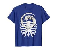 Alien: Romulus Xenomorph Chestburster in Ribcage Art Camiseta, Hombre, Azul Real, S