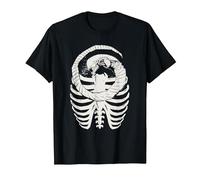 Alien: Romulus Xenomorph Chestburster in Ribcage Art Camiseta, Hombre, Negro, S