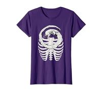 Alien: Romulus Xenomorph Chestburster in Ribcage Art Camiseta, Mujer, Morado, XS