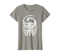 Alien: Romulus Xenomorph Chestburster in Ribcage Art Camiseta, Mujer, Pizarra, M