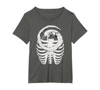 Alien: Romulus Xenomorph Chestburster in Ribcage Art Camiseta, Mujer Tallas Grandes, Asfalto, 4XL Grande