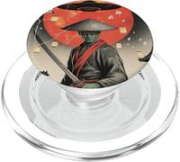Alien Samurai UFO Japonés Retro Japón Ukiyo-e Arte Divertido PopSockets PopGrip para MagSafe