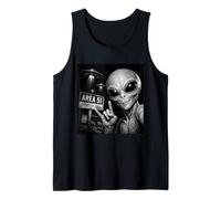 Alien Selfie Area 51 Divertidos Amantes de la conspiración OVNI Camiseta sin Mangas