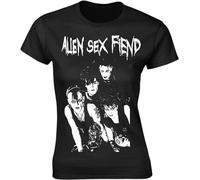 Alien Sex Fiend - Alien Sex Fiend Mens T Tshirts Camisetas y Tops 100% Cotton Photo Band Logo(Large)