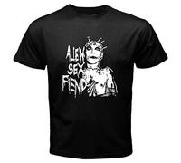 Alien Sex Fiend Men's Black T-Tshirts Camisetas y Tops Black(Large)