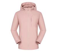 Alien Shirt - Chaqueta cortavientos de manga larga para mujer, chaqueta impermeable con capucha, chaqueta lisa para exteriores, chaqueta transpirable, rosa, 3XL