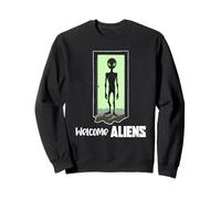 Alien Standing In Doorway Surrealista Sci Fi Design Sudadera