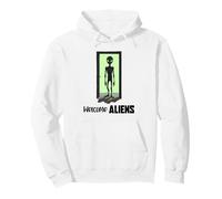 Alien Standing In Doorway Surrealista Sci Fi Design Sudadera con Capucha