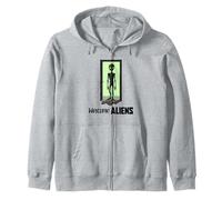 Alien Standing In Doorway Surrealista Sci Fi Design Sudadera con Capucha