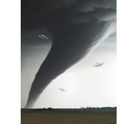 Alien Tornado Trouble: UFO Composition Notebook for Sci-Fi Fans: Tornado Meets Spaceships on This 8.5 x 11" Wide Ruled Notebook - Funny Alien Journal ... for Kids, Students & Cosmic Chaos Lovers