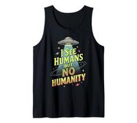 Alien UFO Espacio No Humanidad Extraterrestre Camiseta sin Mangas