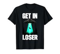 Alien UFO Extraterrestre Area 51 Humor Secuestro Camiseta gráfica económica, Hombre, Negro, XL