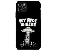 Alien UFO My Ride Is Here Funny Flying Saucer Men Women Kids Carcasa para iPhone 11 Pro MAX