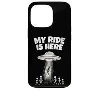 Alien UFO My Ride Is Here Funny Flying Saucer Men Women Kids Carcasa para iPhone 13 Pro