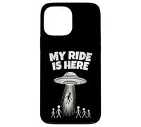 Alien UFO My Ride Is Here Funny Flying Saucer Men Women Kids Carcasa para iPhone 13 Pro MAX