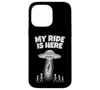 Alien UFO My Ride Is Here Funny Flying Saucer Men Women Kids Carcasa para iPhone 14 Pro MAX