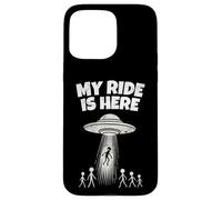 Alien UFO My Ride Is Here Funny Flying Saucer Men Women Kids Carcasa para iPhone 15 Pro MAX