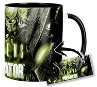 Alien Vs Predator Avp Xenomorph Taza Interior y Asa Negra Ceramica Mug