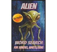 Alien Wordsearch: puzzles with easy to read print about spaceships, planets, stars and more. |6x9 inches | 110 pages | 50+ puzzles | great gift for birthdays, Christmas, vacations and relaxation