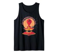 Alien Yoga Meditación Buda UFO Zen Flor Cósmica De La Vida Camiseta sin Mangas