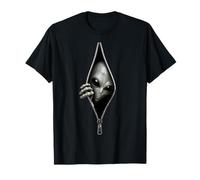 Alienígena aparece Tras Cierre metálico con Mirada Curiosa Camiseta