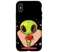 Alienígena galáctico de San Valentín para un romance interestelar Carcasa para iPhone X/XS