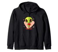 Alienígena galáctico de San Valentín para un romance interestelar Sudadera con Capucha