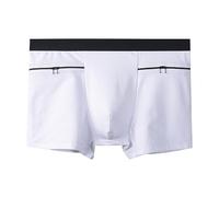 Alienjoy Calzoncillos tipo bóxer de bolsillo para hombre, ropa interior con bolsillos ocultos secretos para viajes, festivales, almacenamiento seguro a prueba de carteristas, Blanco, M