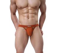 Alienjoy Jockstrap String Tanga para Hombres Sexy Hombres G-Strings Ropa Interior Elástico Algodón Bragas Tanga Atlético Apoyo Deportivo Calzoncillos, naranja, M