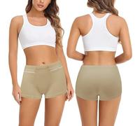 Alienjoy Ropa interior antirrobo para mujer con bolsillo secreto bragas femeninas para viajes vacaciones tarjeta de dinero pasaporte protección de seguridad, color carne, XS(Tag L)