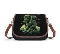 Aliens And Bigfoot - Bolso cruzado para mujer, bolso de hombro con correa ajustable