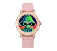 Aliens and Weed - Reloj de pulsera para mujer, correa suave, regalo para cumpleaños, día de San Valentín