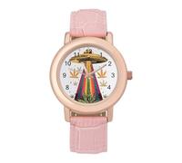 Aliens and Weed - Reloj de pulsera para mujer, correa suave, regalo para cumpleaños, día de San Valentín