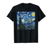 Aliens Saucer UFO Extraterrestre Fun Starry Night Van Gogh Camiseta