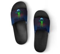 Aliens Spaceship at Night - Pantuflas de casa para hombre, sandalias de baño para ducha, Estilo:, 39 EU