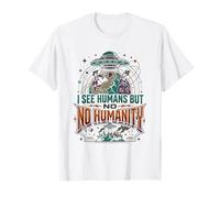 Aliens UFO Espacio Extraterrestre Platillo Volador Ninguna Humanidad Camiseta