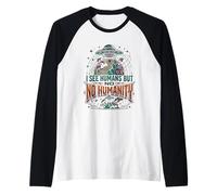 Aliens UFO Espacio Extraterrestre Platillo Volador Ninguna Humanidad Camiseta Manga Raglan