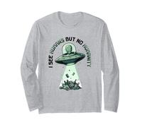 Aliens UFO Espacio Extraterrestre Platillo Volador Ninguna Humanidad Manga Larga