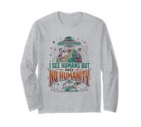 Aliens UFO Espacio Extraterrestre Platillo Volador Ninguna Humanidad Manga Larga