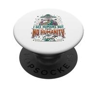 Aliens UFO Espacio Extraterrestre Platillo Volador Ninguna Humanidad PopSockets PopGrip Adhesivo