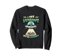 Aliens UFO Espacio Extraterrestre Platillo Volador Ninguna Humanidad Sudadera