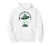 Aliens UFO Espacio Extraterrestre Platillo Volador Ninguna Humanidad Sudadera con Capucha