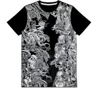 Aliens vs Predator Character Artwork Mens Panel T Tshirts Camisetas y Tops Weyland Yutani Nostromo LV426 Xenomorph(Large)