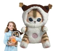 Aliento gato calmante para animales - Juguete de peluche, animal de peluche relajante | Pussato de compañía relajante con sonidos delicados y ayudas para el sueño ligero y cómodo para el alma