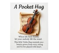 Aliento Music Keepsake Card - 2D Acrylic Pocket Souvenir, Motivational Gift For Musicians | For Kids Teens Collectors, Birthday Christmas Holiday, Guitarist Violinist Pianist Drummer