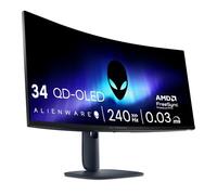 Alienware 34 Monitor Gaming - AW3425DW, WQHD (3440x1440), 21:9 1800R Curvo, 240Hz, QD OLED, 0.03ms, NVIDIA G-Sync Compatible, AMD FreeSync Premium Pro, HDR True Black 400, USB-C,