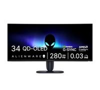 Alienware 34 Monitor Gaming - AW3426DW, WQHD (3440x1440), 280Hz, QD OLED | 0.03ms, NVIDIA G-SYNC Compatible, AMD FreeSync Premium Pro, 21:9 1800R Curvo, HDR True Black 500, USB-C, 3 Años de Garantía