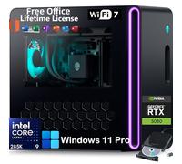 Alienware Aurora R16 Gaming Desktop 2025 - NVIDIA RTX 5080 GDDR7 (Beats 4090), Intel Core Ultra 9 285K (AI NPU), Win 11 Pro & Office License, DVD externo, WiFi 7 (32GB DDR5 | 1TB SDD | 2TB HDD)
